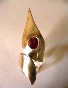 ring Art clay Silver met zirkonium