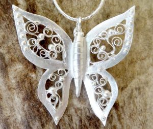 vlinder zilverklei papier